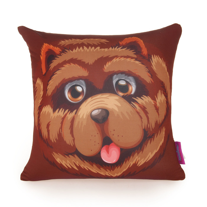 Мягкая антистресс-подушка "Чау-чау", цвет коричневый