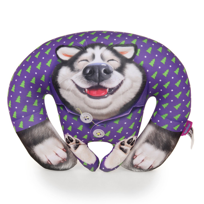 Мягкая игрушка-антистресс "Аляска в пижаме", цвет фиолетовый