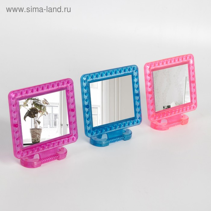 фото Зеркало складное-подвесное, с рамкой под фотографию, зеркальная поверхность 8 × 6 см, микс