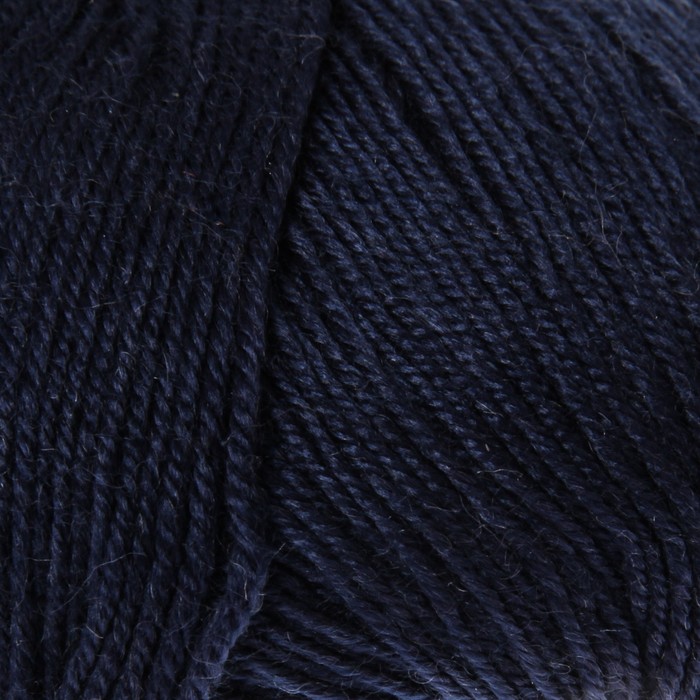 Пряжа "Brilliant" 45% шерсть, 55% акрил 380м/100гр (4990 т.синий)
