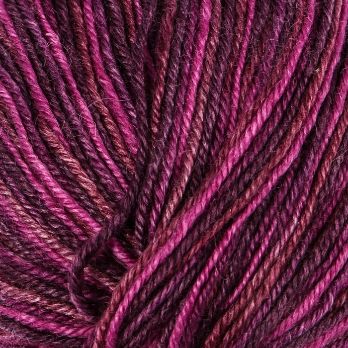 Пряжа "Brilliant print" 45% шерсть, 55% акрил 380м/100гр (2615 сиреневый)