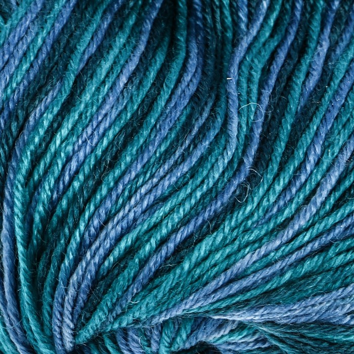 Пряжа "Brilliant print" 45% шерсть, 55% акрил 380м/100гр (2604 изумрудный)