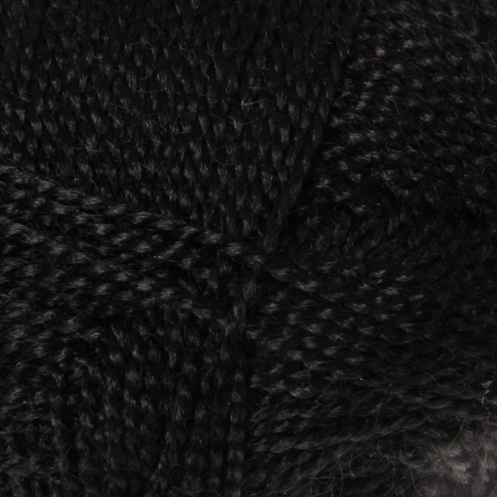 Пряжа "Crystal" 100% акрил 275м/50гр (5652 черный)