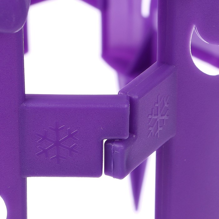 Ограждение декоративное, 41 х 130 см, 5 секций, пластик, фиолетовый, «Ромашка»