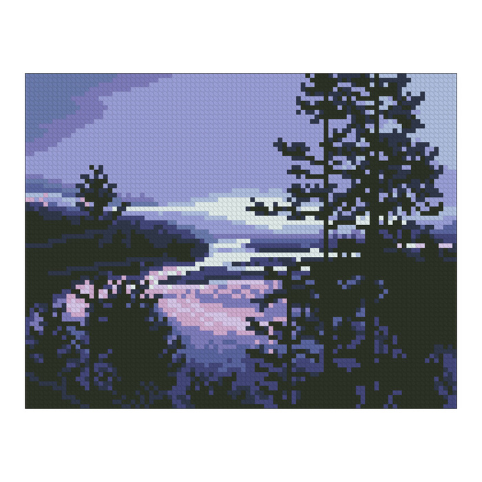 Набор алмазной вышивки "Фиолетовый вечер"