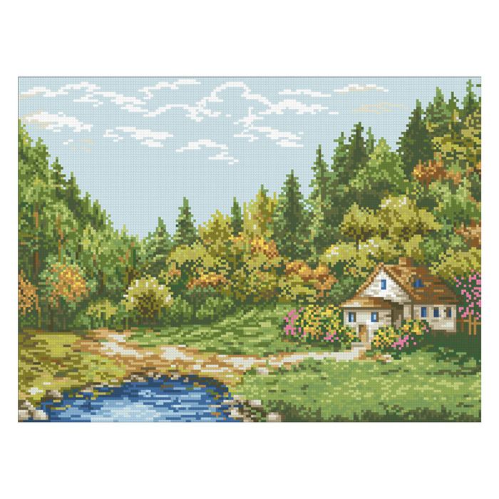 Набор алмазной вышивки "Домик на опушке"
