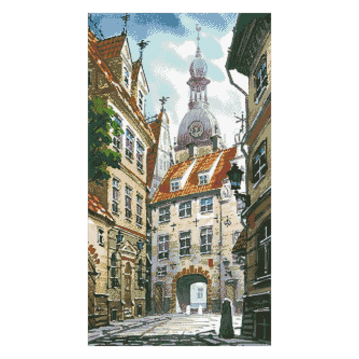 Набор алмазной вышивки "Рижская улочка"
