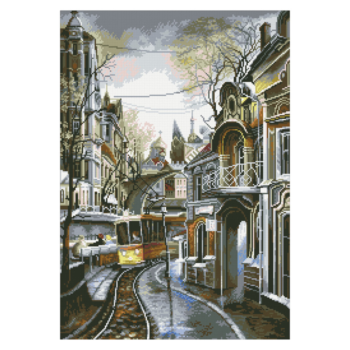 Набор алмазной вышивки "Трамвайный путь"