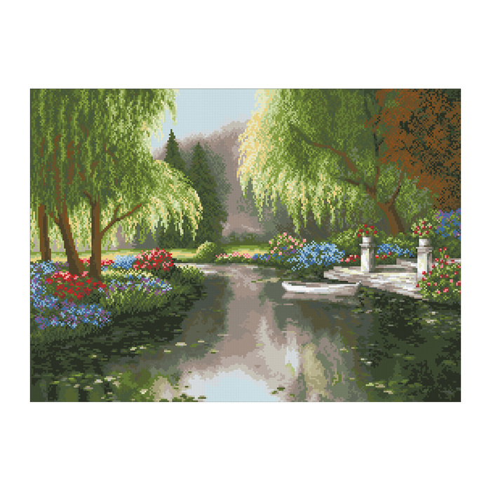 Набор алмазной вышивки "Тихий пруд"