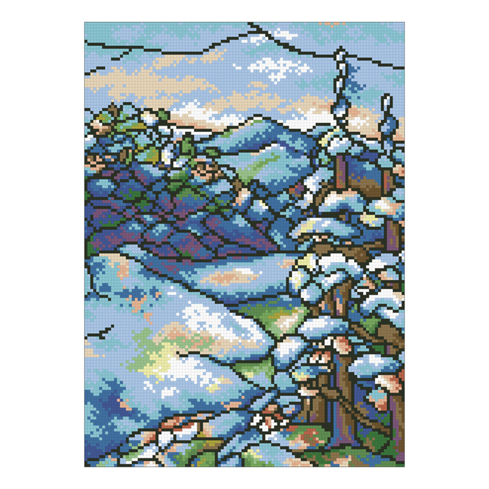Набор алмазной вышивки "Витраж Зима"