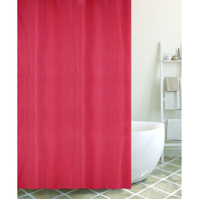 Штора, цвет брусника 180х200