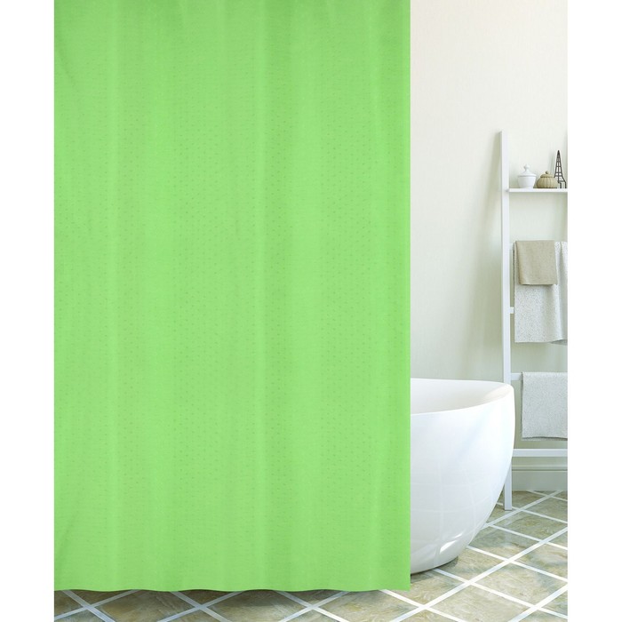 Штора, цвет зеленый 180х200