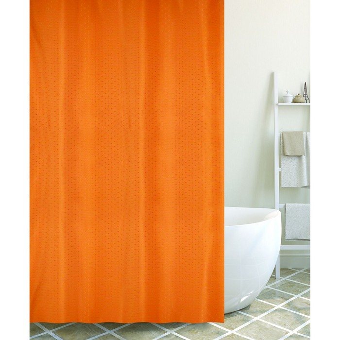 Штора, цвет терракот 180х200