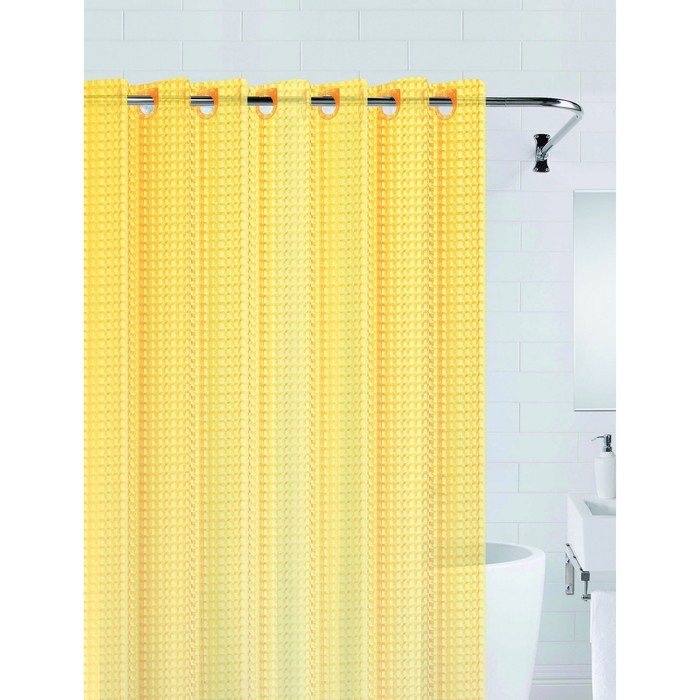 Штора для ванной 3D 180х200 см, цвет оранжевый