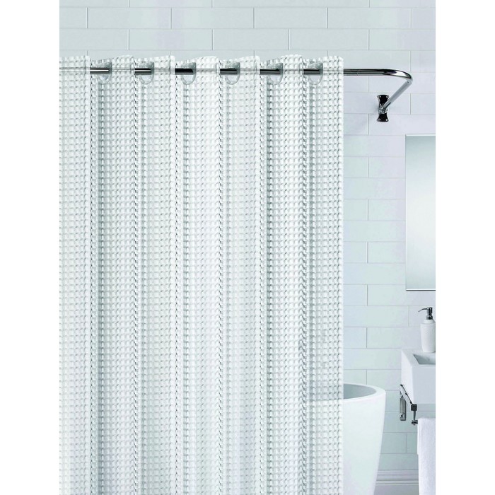 Штора для ванной 3D 180х200 см, цвет прозрачный