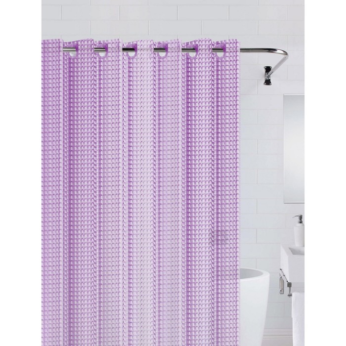 Штора для ванной 3D 180х200 см, цвет фиолетовый