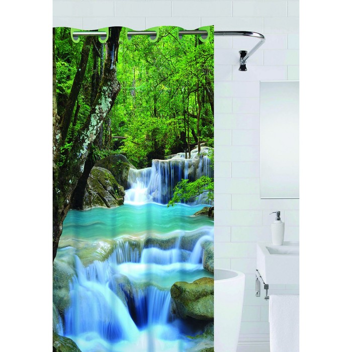 Штора для ванной Водопад 180х200