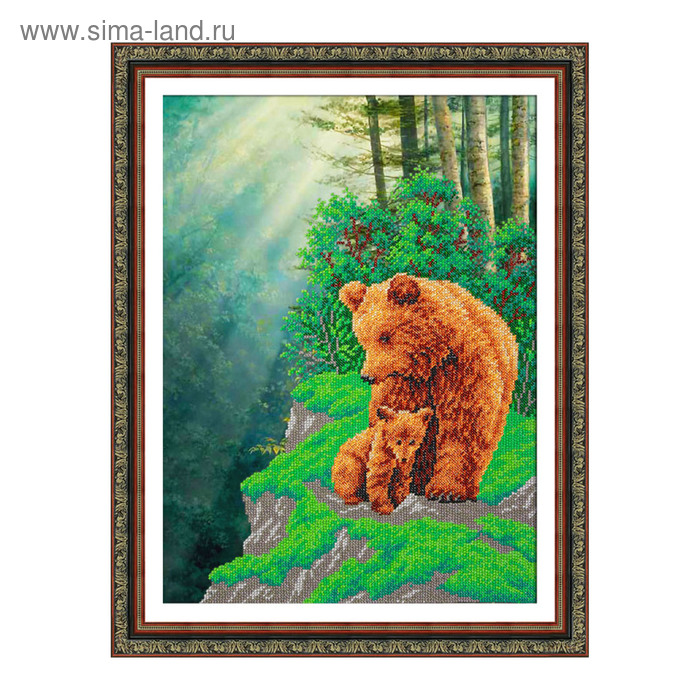 Набор для вышивки бисером «Медвежья семейка» набор для вышивания белоснежка медвежья семейка 56x32см