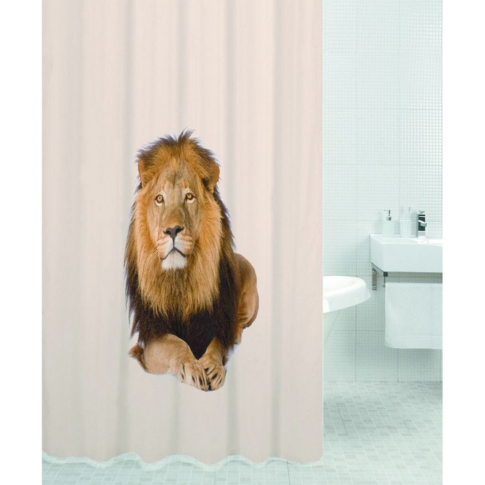 Штора для ванной LION KING, цвет Король-Лев 180х200