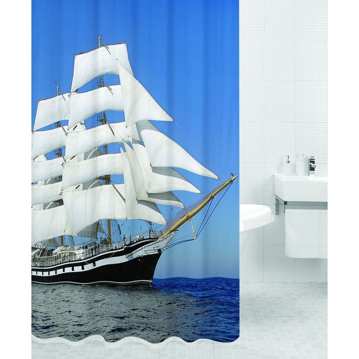 Штора для ванной SAIL, цвет Парус HOT Print 180х200