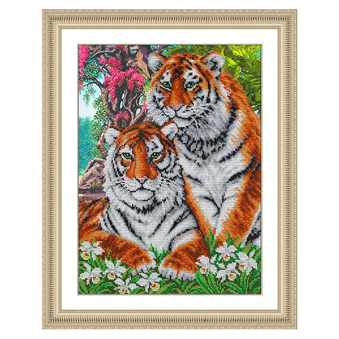 Набор для вышивки бисером "Тигры"