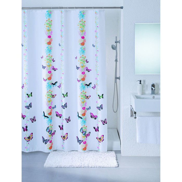 Штора для ванной BUTTERFLY SHOW multi 180х200