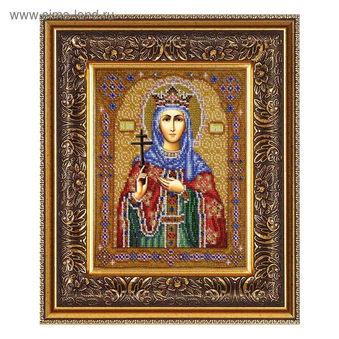 Набор для вышивки бисером «Святая мученица Ирина» вышивка бисером святая мученица софия 14x18 см