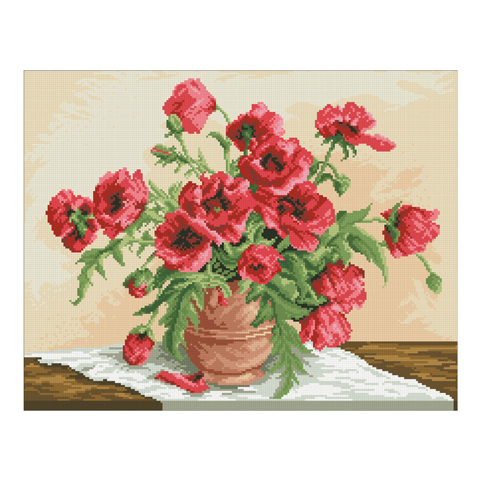 Набор алмазной вышивки "Маковый букет"