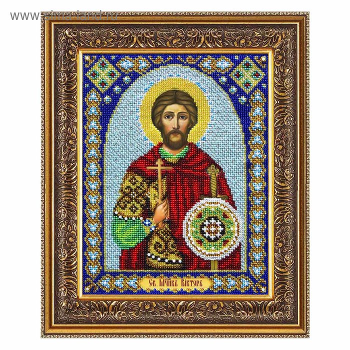 Набор для вышивки бисером «Святой мученик Виктор» мученик виктор коринфский икона на доске 13 16 5 см