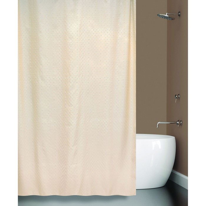 Шторы двойная "Пузырьки" 180х200, цвет бежевый