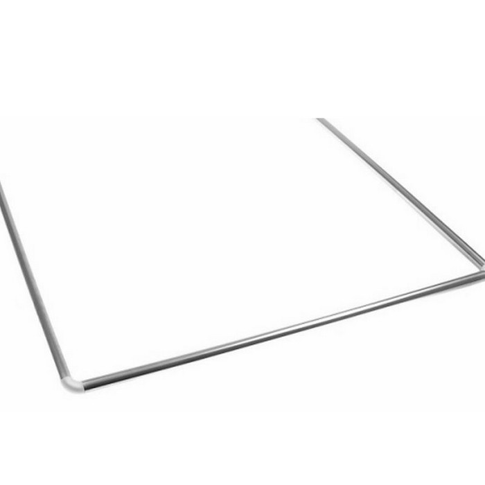 Карниз угловой 80 х 80 см, цвет хром