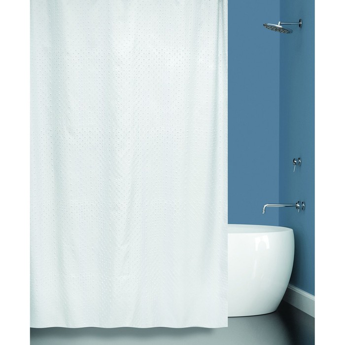 Шторы двойная "Пузырьки" 180х200, цвет белый