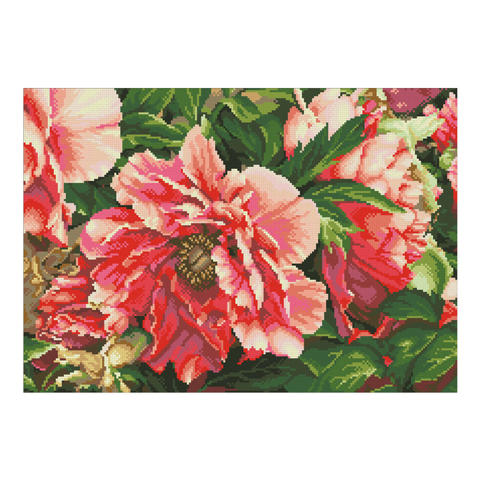Набор алмазной вышивки "Яркие пионы"