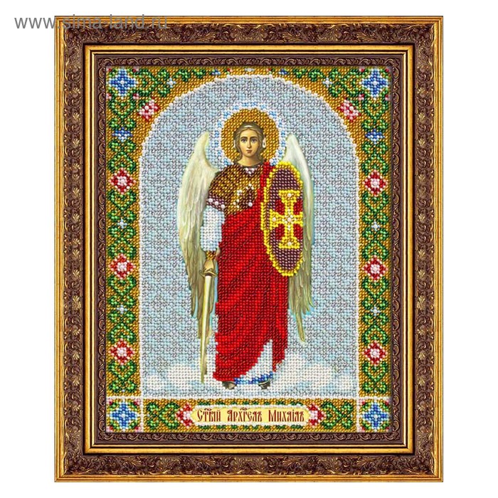 Набор для вышивки бисером «Святой Архангел Михаил» набор святой ярослав 19х25 вышиваем бисером l 103
