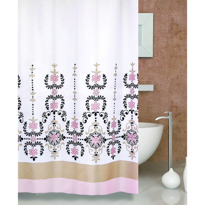 Штора для ванной MAGNIFICIENT 180х180, цвет розовый