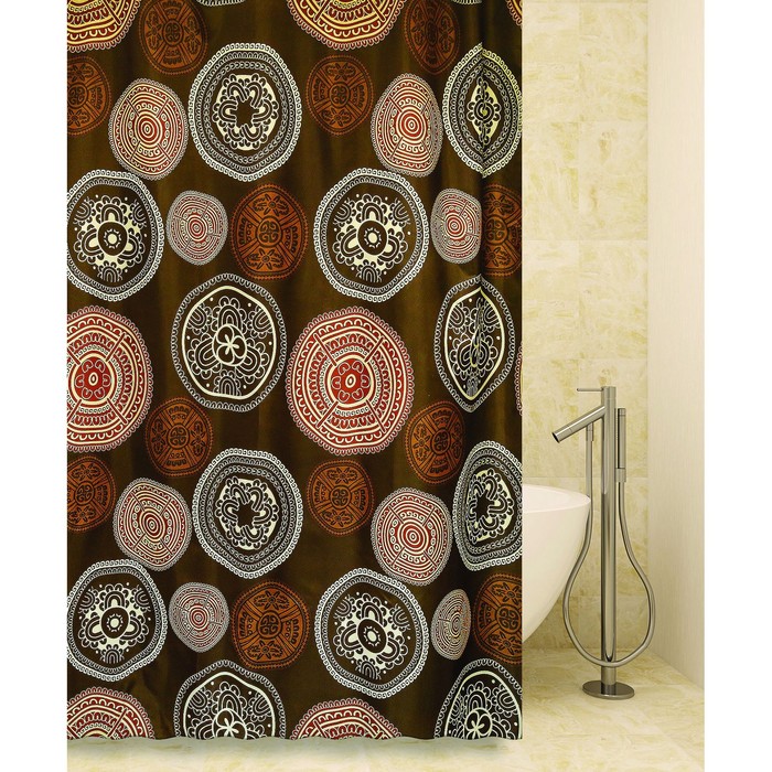Штора для ванной Round TOTEM 180х180, цвет коричневый