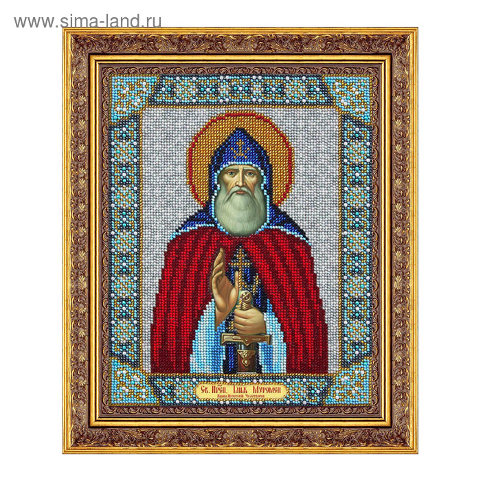 Набор для вышивки бисером «Святой Илья Муромец» набор для вышивки бисером святой валентин