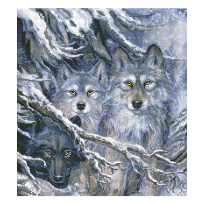 Набор алмазной вышивки "Волки"