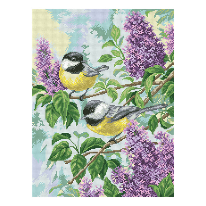 Набор алмазной вышивки "Синички"