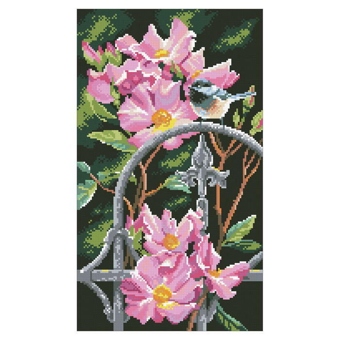 Набор алмазной вышивки "Синичка в шиповнике"