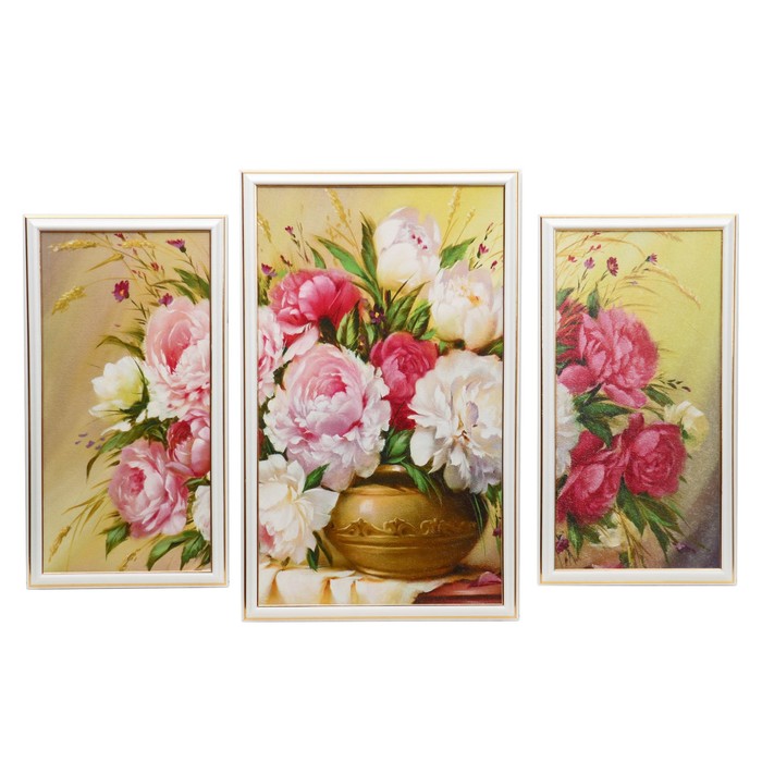 Модульная картина "Пышный букет" 2*20*40, 29*49,   50*70 см