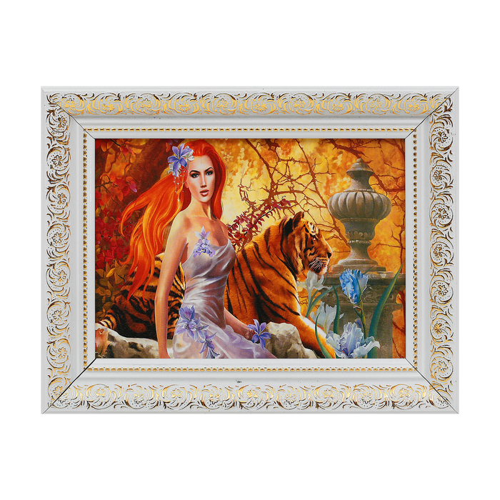 Картина "Огненные красавицы" 23*18 см