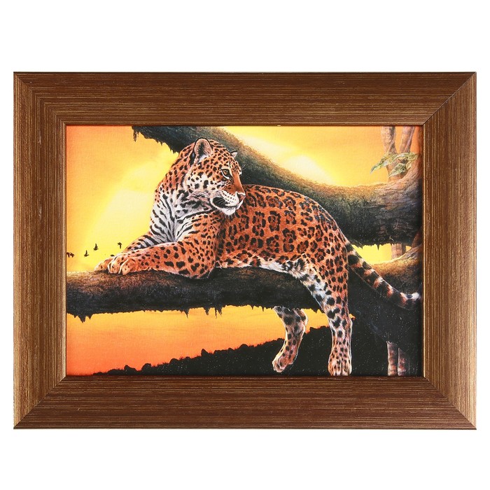 Картина "Пятнистая киса" 23*18 см рамка микс