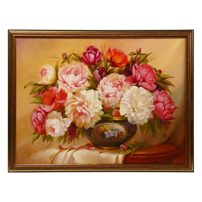 Картина "Бело-розовый букет" 33*43 см