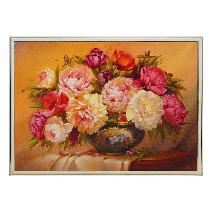 Картина "Бело-розовый букет" 53*73 см