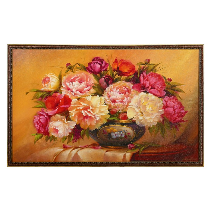 Картина "Бело-розовый букет" 65*104 см