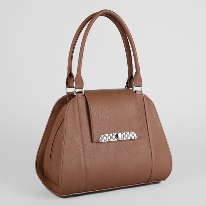 Сумка женская, отдел на молнии, наружный карман, цвет чёрный