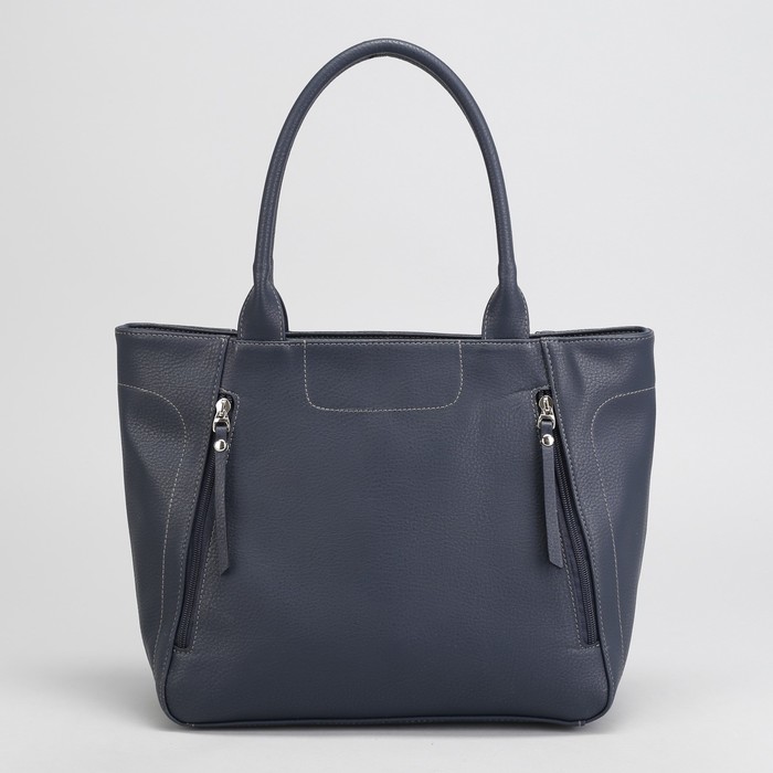Сумка женская, отдел с перегородкой на молнии, цвет тёмно-синий