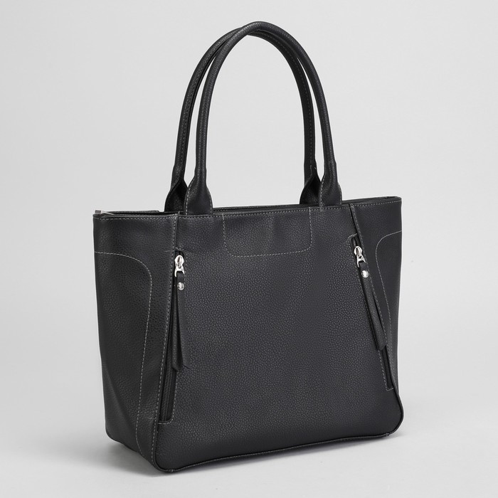 Сумка женская, отдел с перегородкой на молнии, цвет чёрный