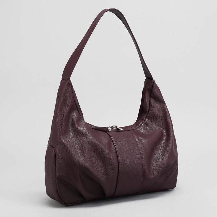 Сумка женская, отдел на молнии, наружный карман, цвет бордовый